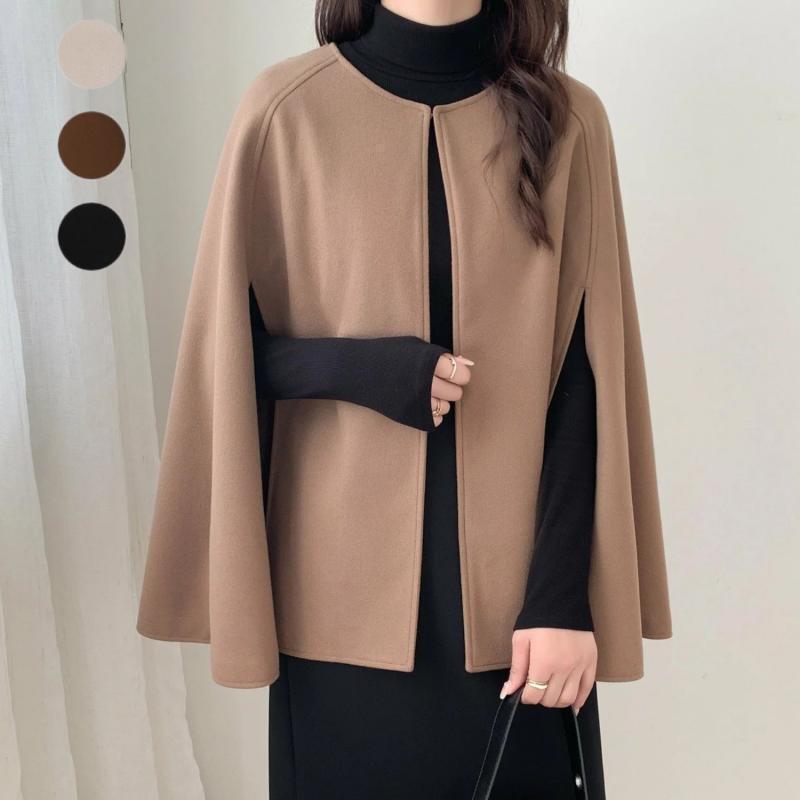 Woolen Overcoat Women's Autumn All-matching Outer Wear Shawl