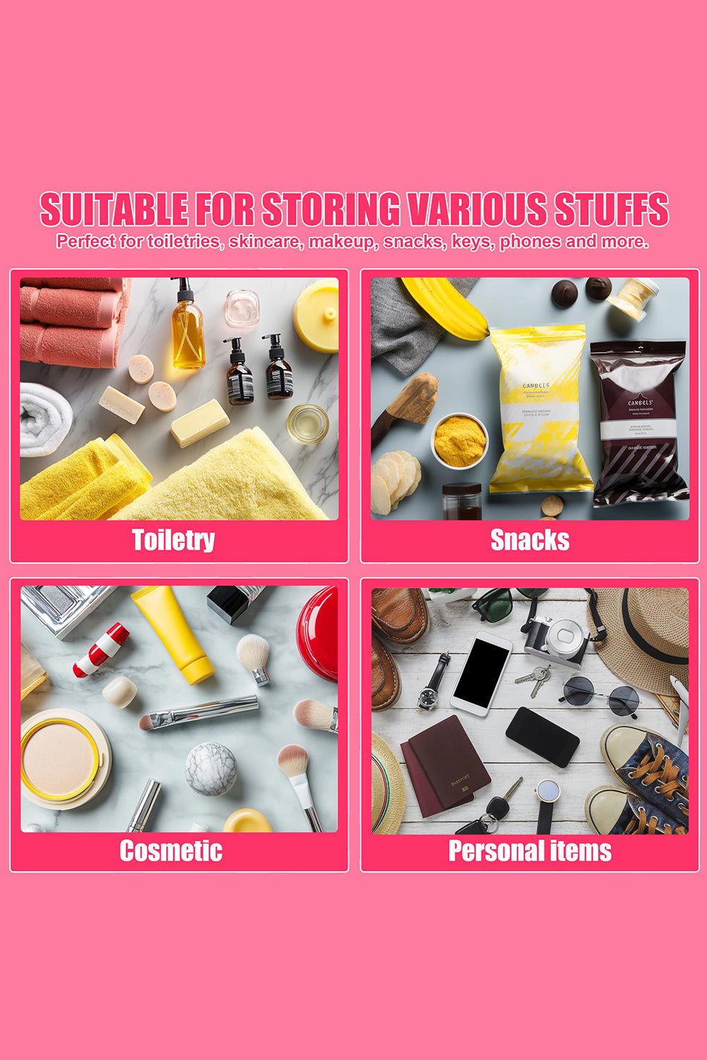 Black Dance Chenille Letter Zipper Varsity Clear Makeup Bag